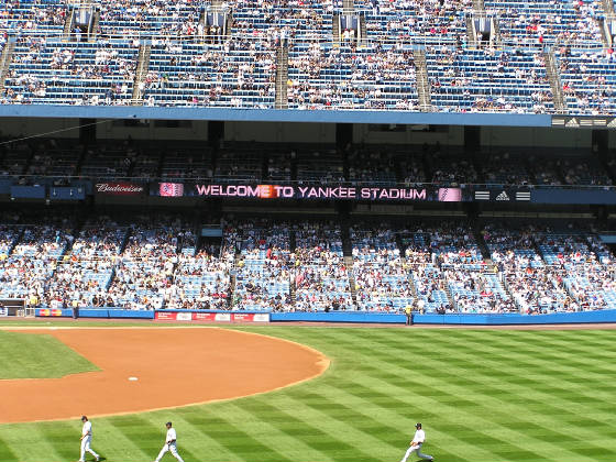 The third base stands, Yankee Stadium, Bronx NY
