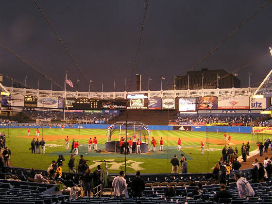 Batting practice @ Yankee Stadium