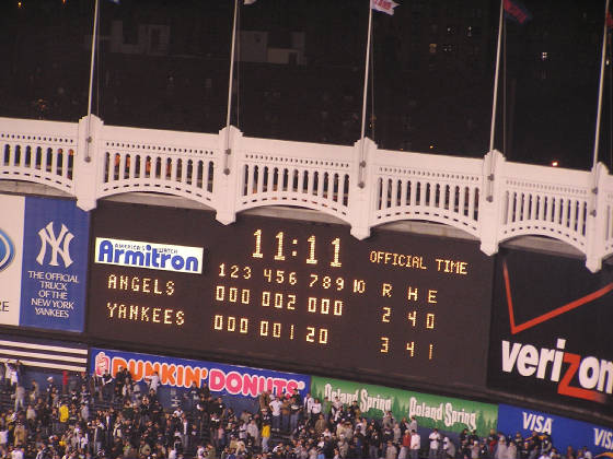 The Scoreboard at Yankee Stadium