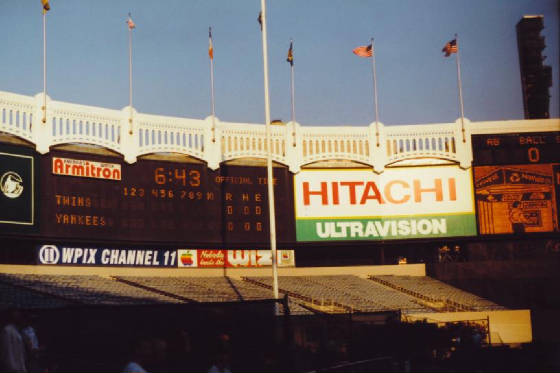 Another scoreboard shot @ Yankee Stadium